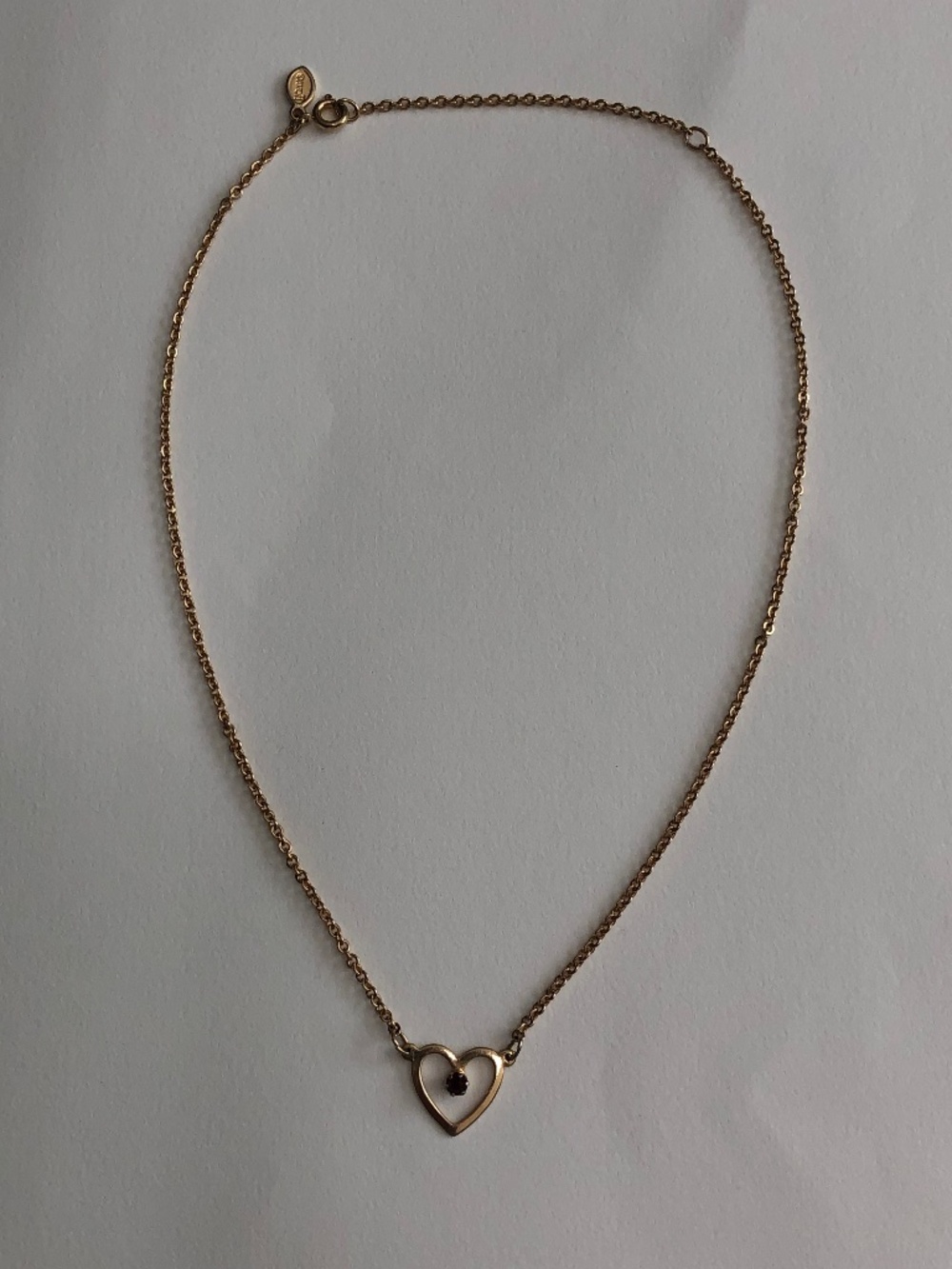 Dainty Avon Heart Necklace